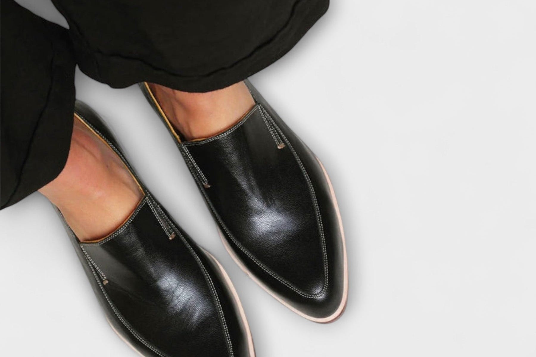 Loafers | Elegant Pointed Toe Slip-On Shoes | Comfortable Stacked Flat Heel 1
