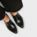 Loafers | Elegant Pointed Toe Slip-On Shoes | Comfortable Stacked Flat Heel 1