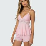 Lounge Set | Lace Trim Cami and Shorts | Elegant and Comfortable 1