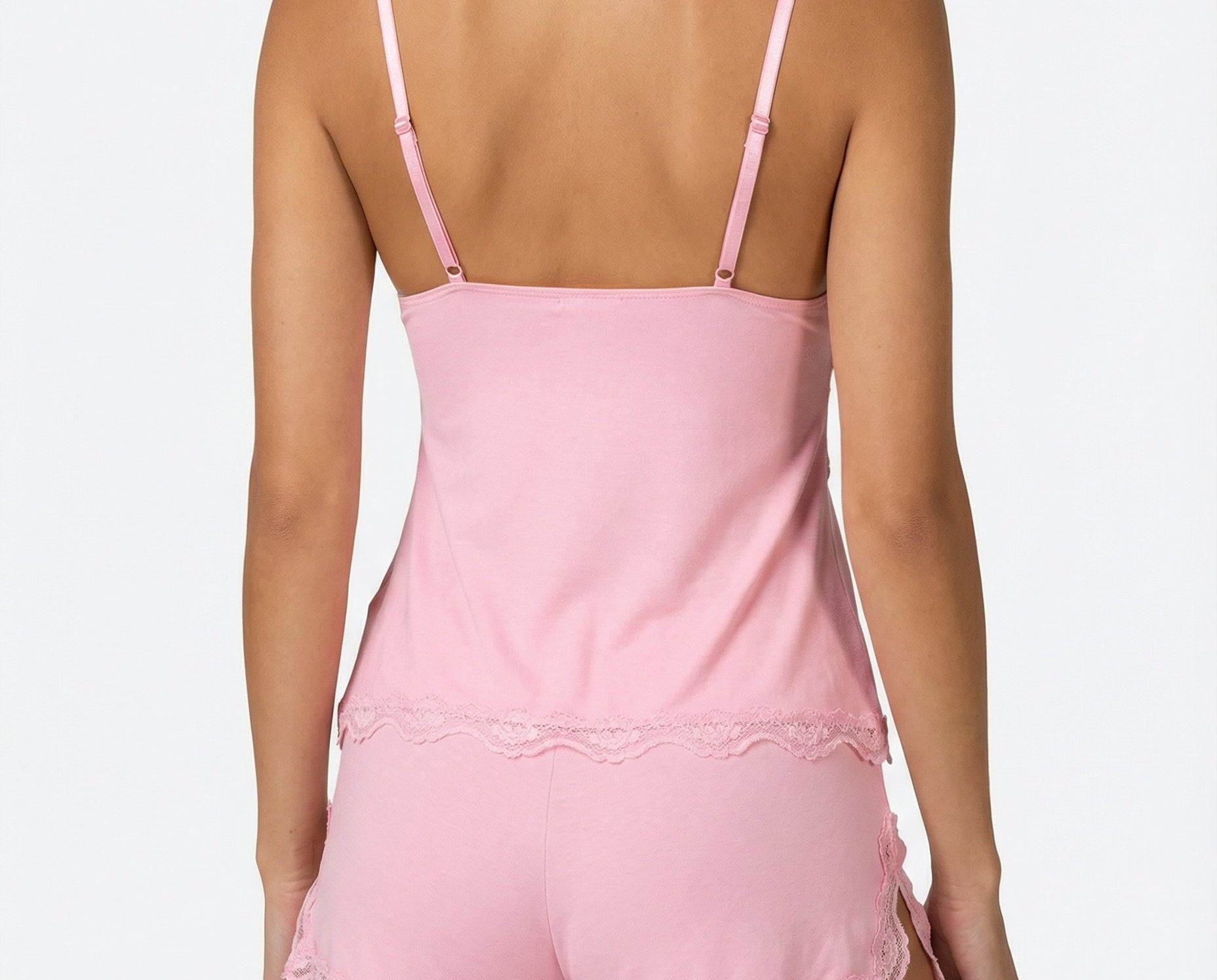 Lounge Set | Lace Trim Cami and Shorts | Elegant and Comfortable 3