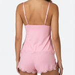 Lounge Set | Lace Trim Cami and Shorts | Elegant and Comfortable 3