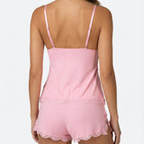 Lounge Set | Lace Trim Cami and Shorts | Elegant and Comfortable 3