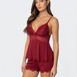 Lounge Set | Lace Trim Cami and Shorts | Elegant and Comfortable 5