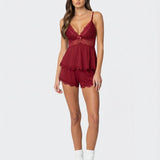 Lounge Set | Lace Trim Cami and Shorts | Elegant and Comfortable 7