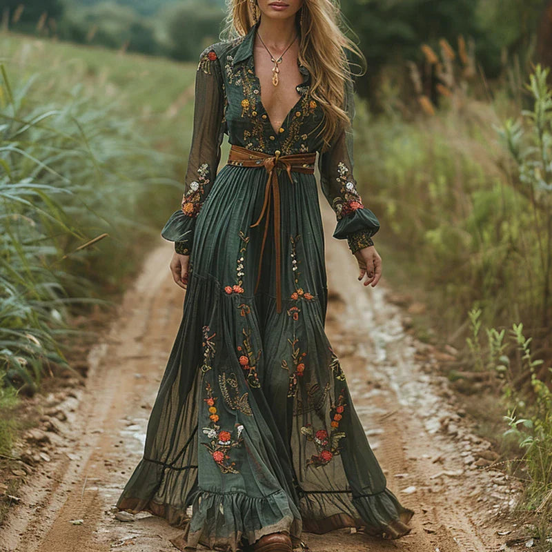 Maxi Dress | Boho Long Sleeve Maxi Dress | Elegant and Comfortable 0