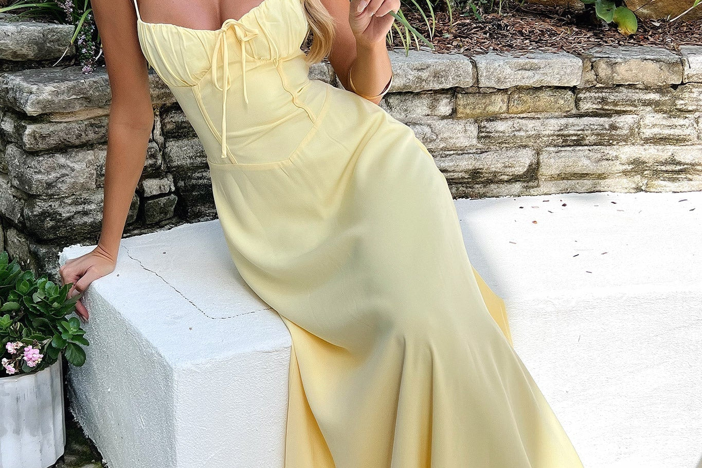 Maxi Dress | Crossed Design Long Summer Dress | Elegant Flowing Fit 0