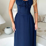 Maxi Dress | Crossed Design Long Summer Dress | Elegant Flowing Fit 5