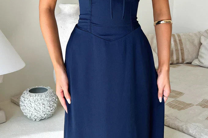 Maxi Dress | Crossed Design Long Summer Dress | Elegant Flowing Fit 5