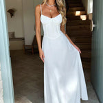 Maxi Dress | Crossed Design Long Summer Dress | Elegant Flowing Fit 6