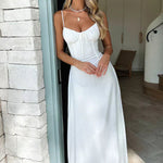 Maxi Dress | Crossed Design Long Summer Dress | Elegant Flowing Fit 7
