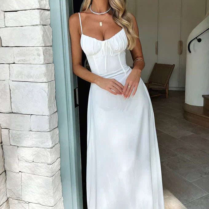 Maxi Dress | Crossed Design Long Summer Dress | Elegant Flowing Fit 7