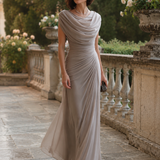 Maxi Dress | Elegant Draped Wedding Guest Dress with Flattering Silhouette 1