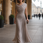 Maxi Dress | Elegant Draped Wedding Guest Dress with Flattering Silhouette 2