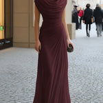 Maxi Dress | Elegant Draped Wedding Guest Dress with Flattering Silhouette 6