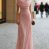 Maxi Dress | Elegant Draped Wedding Guest Dress with Flattering Silhouette 7