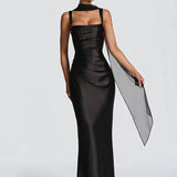 Maxi Dress | Elegant Flowing Wedding Guest Gown | Chic Formal Design 4