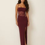 Maxi Dress | Elegant Lace Corsage Long Evening Gown 0