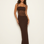 Maxi Dress | Elegant Lace Corsage Long Evening Gown 11