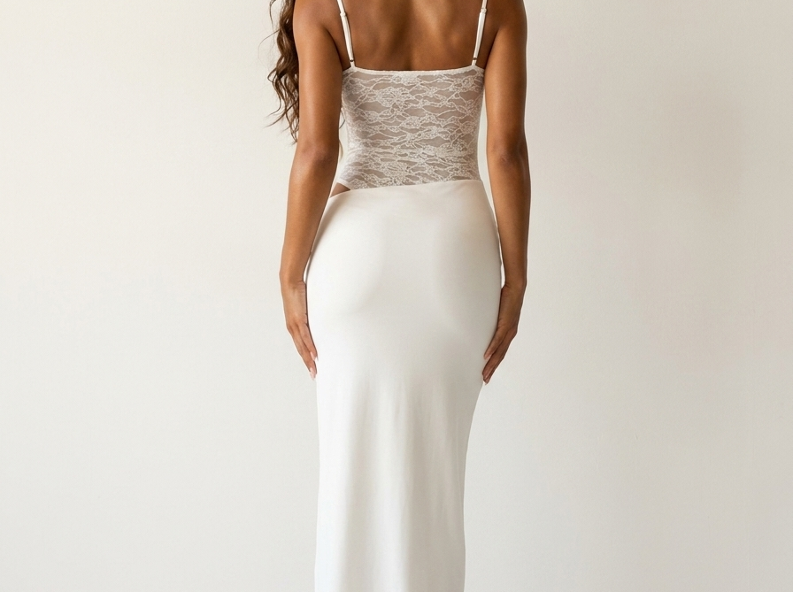 Maxi Dress | Elegant Lace Corsage Long Evening Gown 6