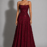 Maxi Dress | Elegant Lace Evening Gown | Flattering Strappy Design 1