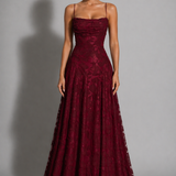 Maxi Dress | Elegant Lace Evening Gown | Flattering Strappy Design 1