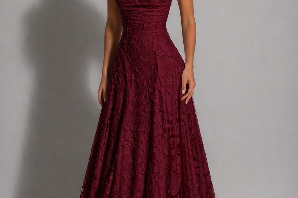 Maxi Dress | Elegant Lace Evening Gown | Flattering Strappy Design 3
