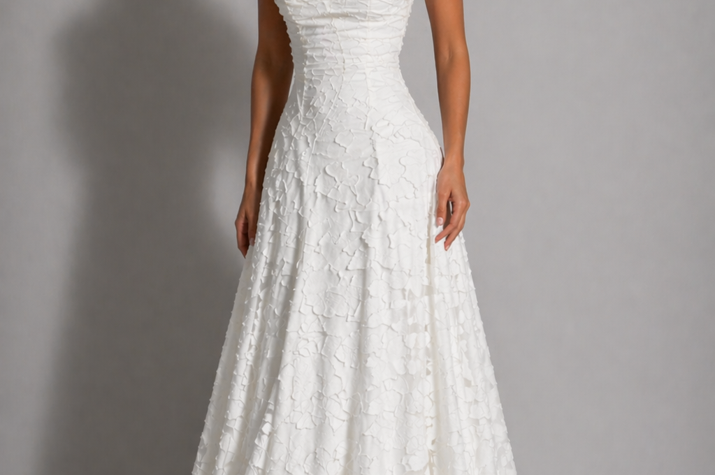 Maxi Dress | Elegant Lace Evening Gown | Flattering Strappy Design 4