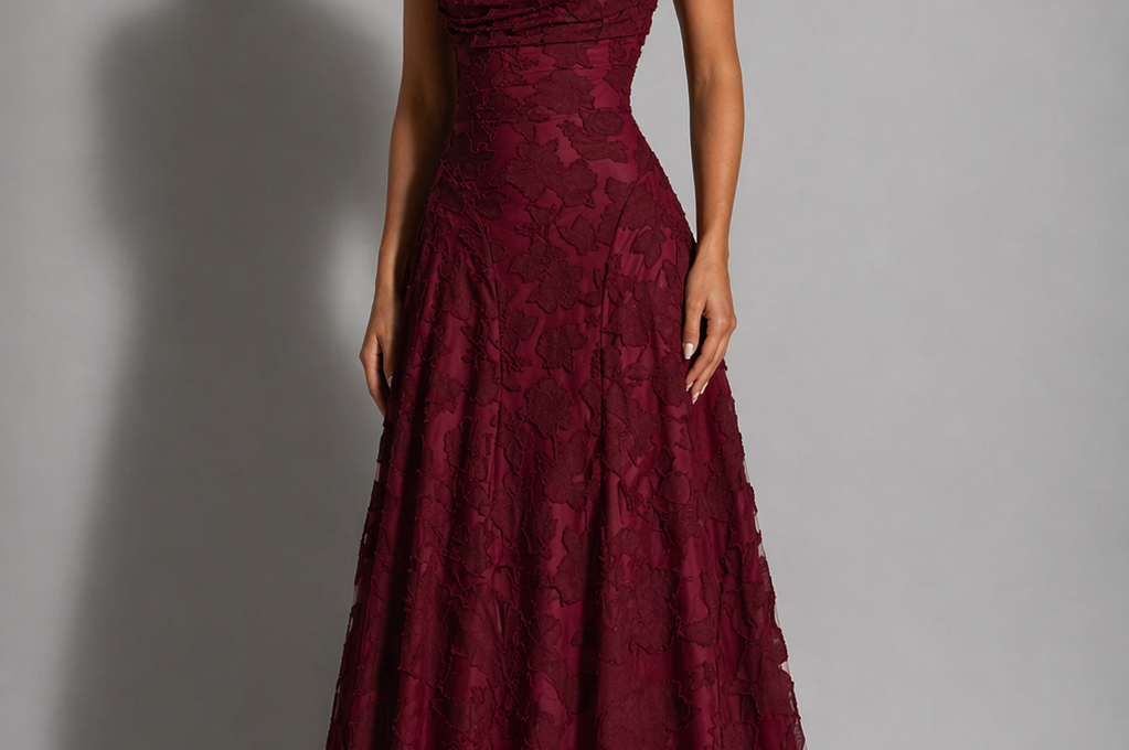 Maxi Dress | Elegant Lace Evening Gown | Flattering Strappy Design 7