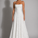 Maxi Dress | Elegant Lace Evening Gown | Flattering Strappy Design 8