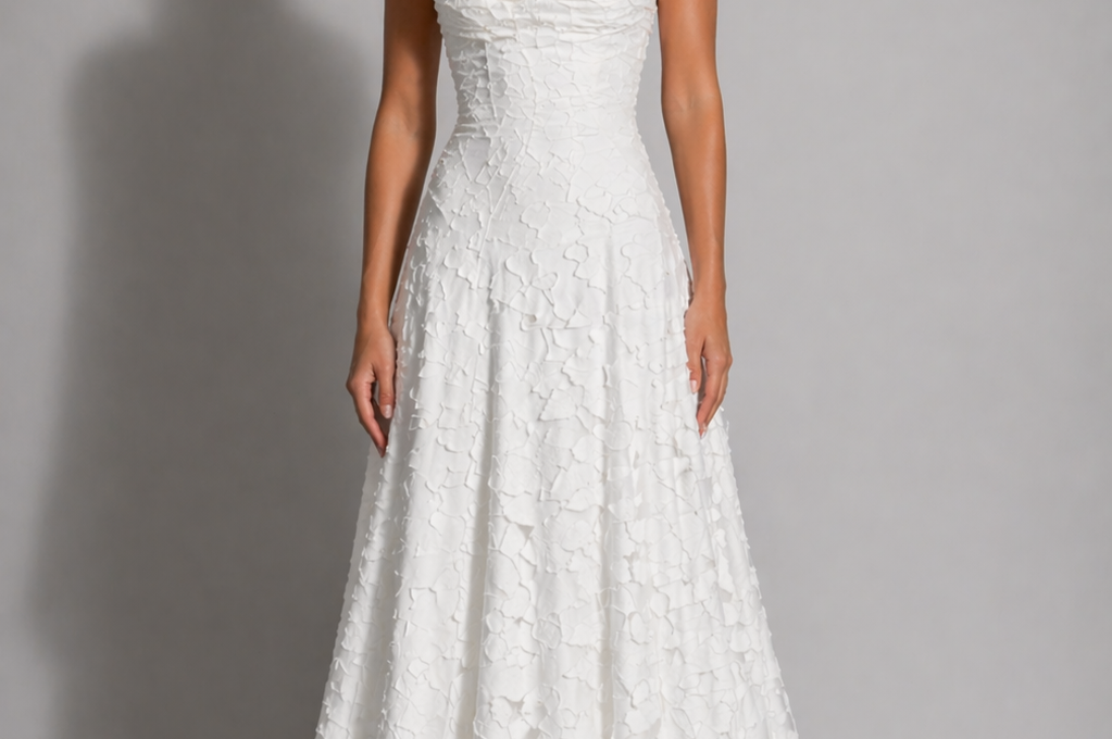 Maxi Dress | Elegant Lace Evening Gown | Flattering Strappy Design 8