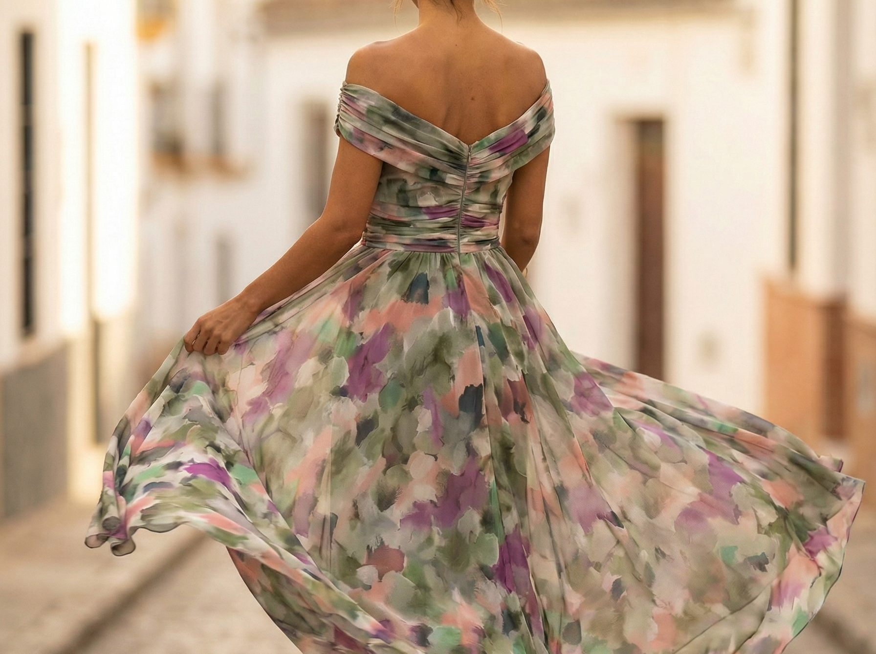 Maxi Dress | Elegant Long Maxi Dress with Sleeves | Flattering Romantic Silhouette 8