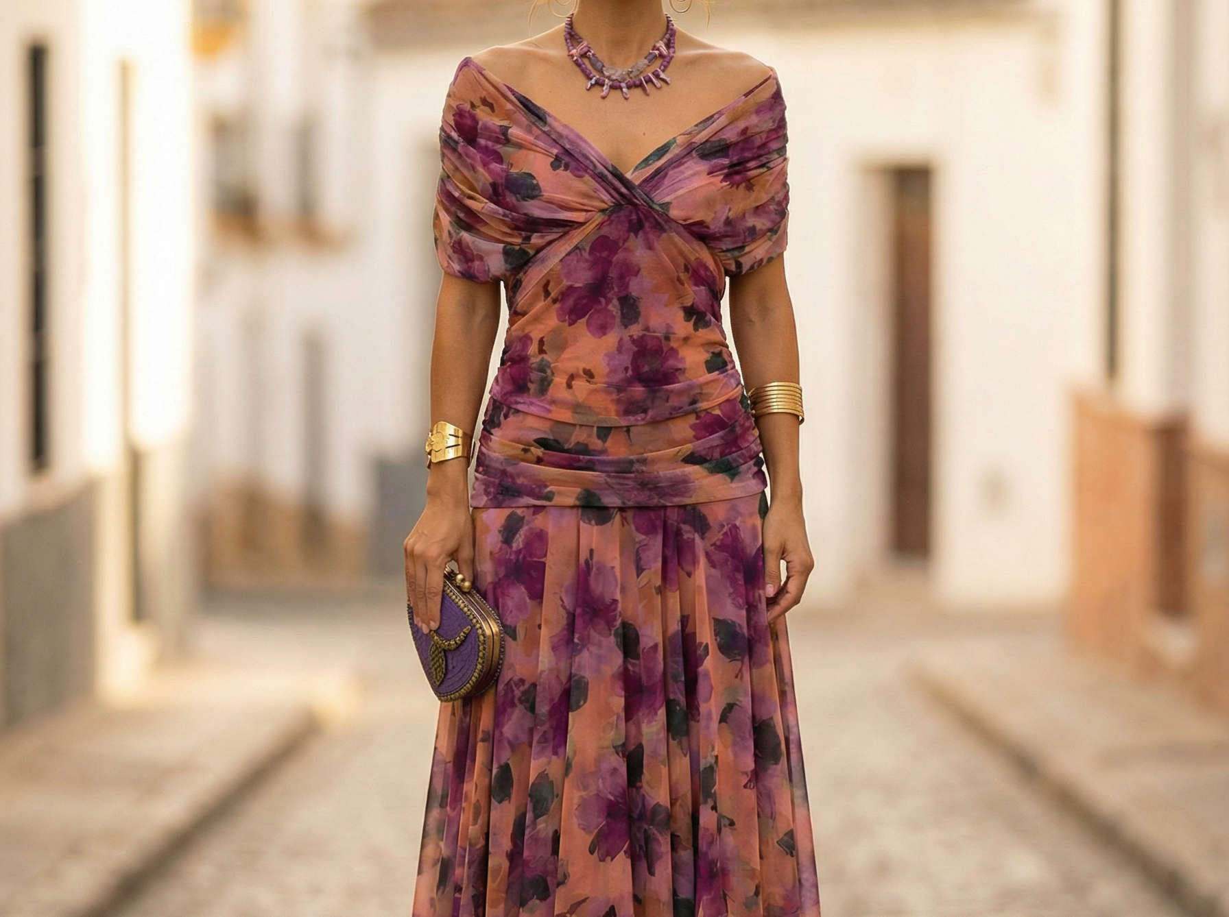 Maxi Dress | Elegant Long Maxi Dress with Sleeves | Flattering Romantic Silhouette 9