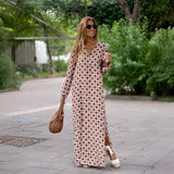 Maxi Dress | Elegant Long Sleeve Maxi Dress with Fluid Fit 1