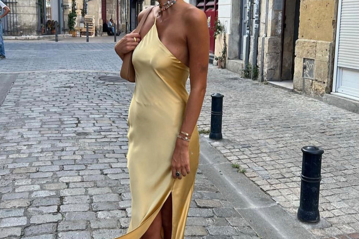 Maxi Dress | Elegant One-Shoulder Long Dress for Special Occasions 0