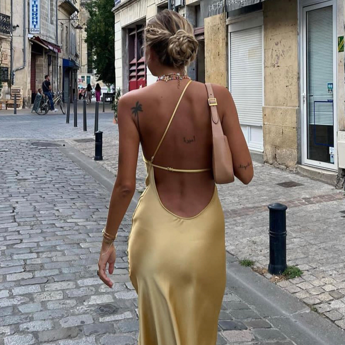 Maxi Dress | Elegant One-Shoulder Long Dress for Special Occasions 1