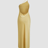Maxi Dress | Elegant One-Shoulder Long Dress for Special Occasions 4