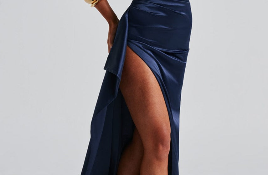 Maxi Dress | Elegant V-Neck Spaghetti Strap Long Summer Gown with High Side Slit 2