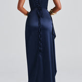 Maxi Dress | Elegant V-Neck Spaghetti Strap Long Summer Gown with High Side Slit 3