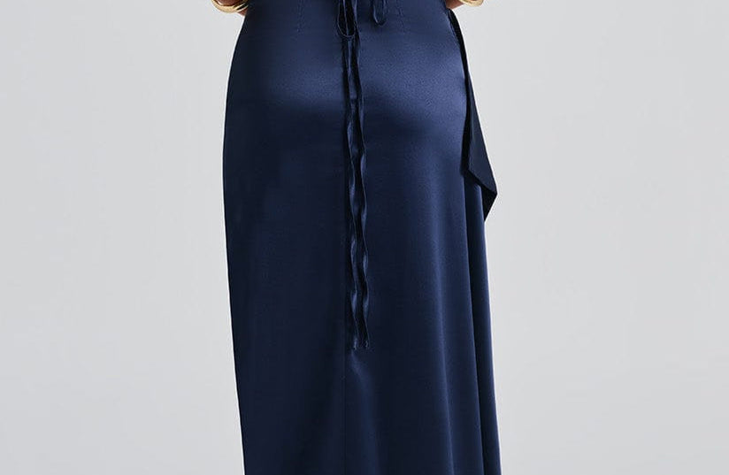 Maxi Dress | Elegant V-Neck Spaghetti Strap Long Summer Gown with High Side Slit 3