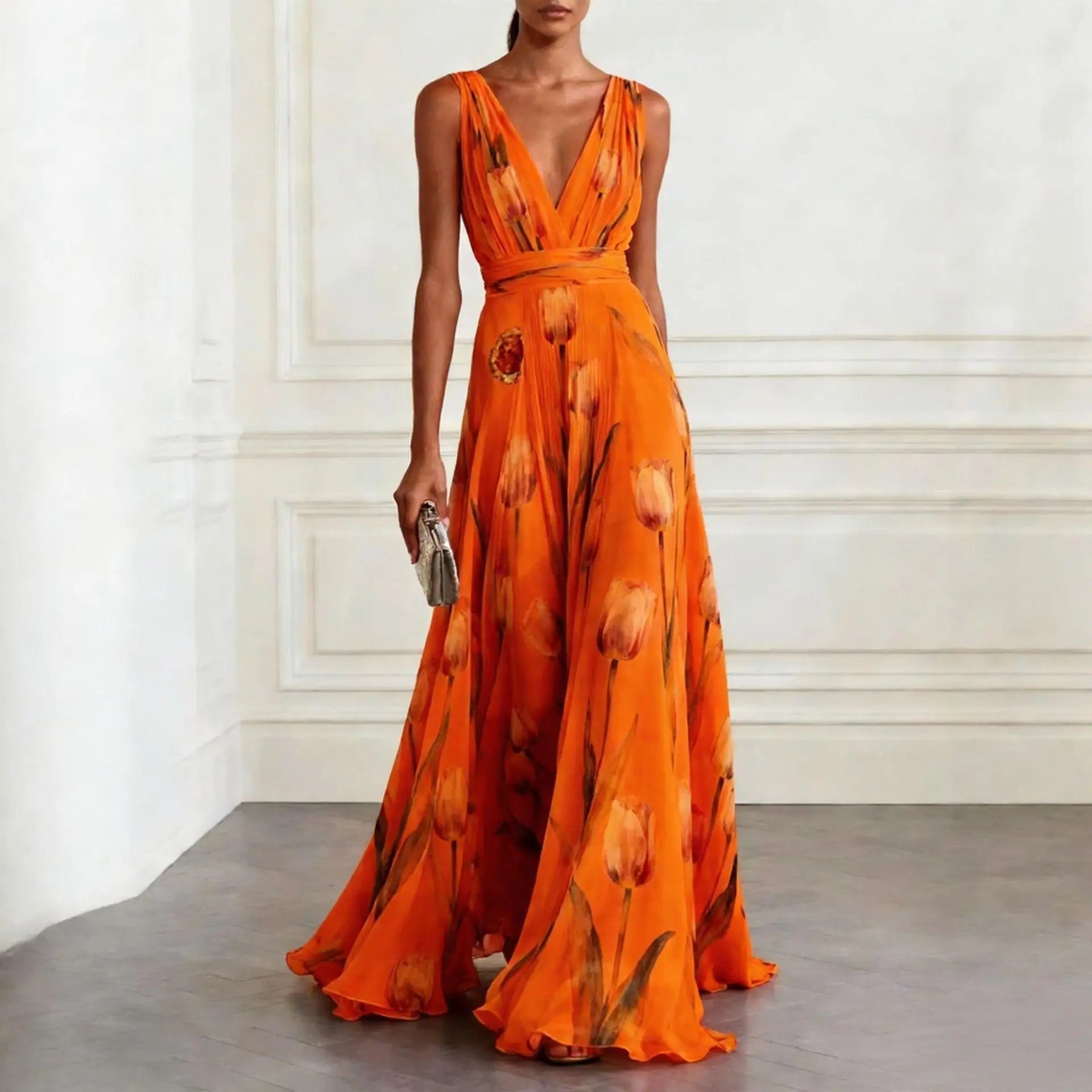 Maxi Dress | Elegant Wrap Style | Timeless Floral Design 2