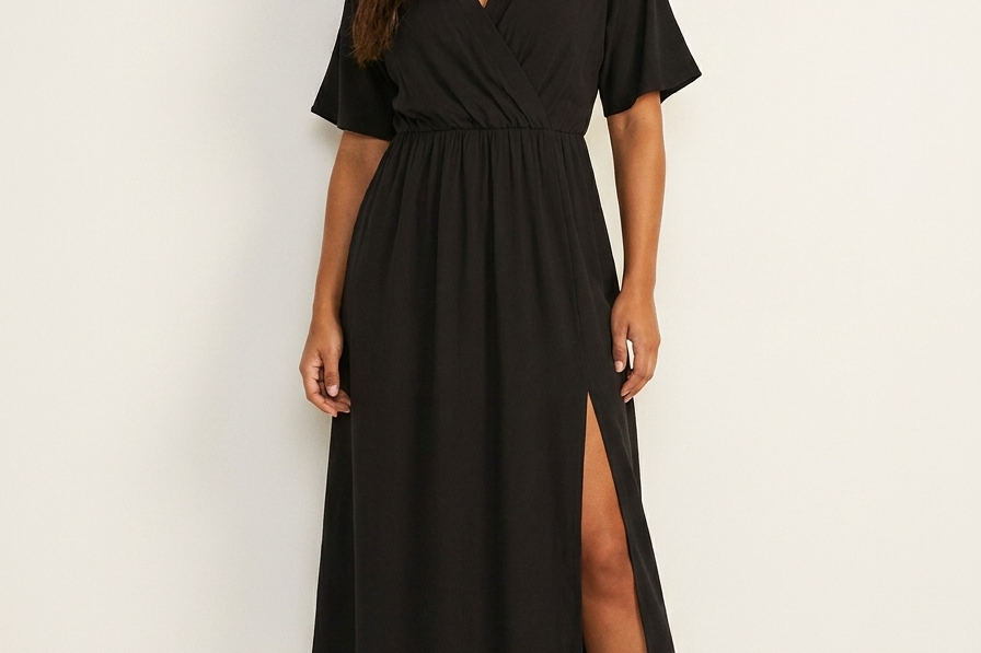 Maxi Dress | Elegant Wrap V-Neck Long Dress for Women 0