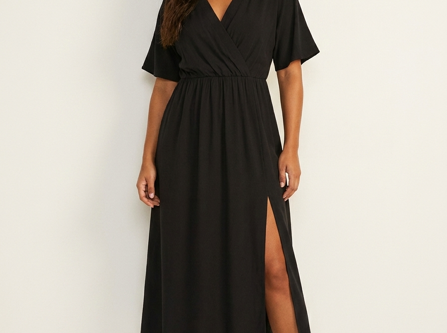 Maxi Dress | Elegant Wrap V-Neck Long Dress for Women 0