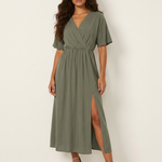 Maxi Dress | Elegant Wrap V-Neck Long Dress for Women 3