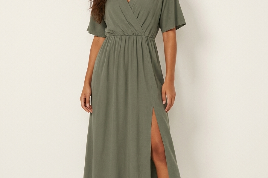 Maxi Dress | Elegant Wrap V-Neck Long Dress for Women 3