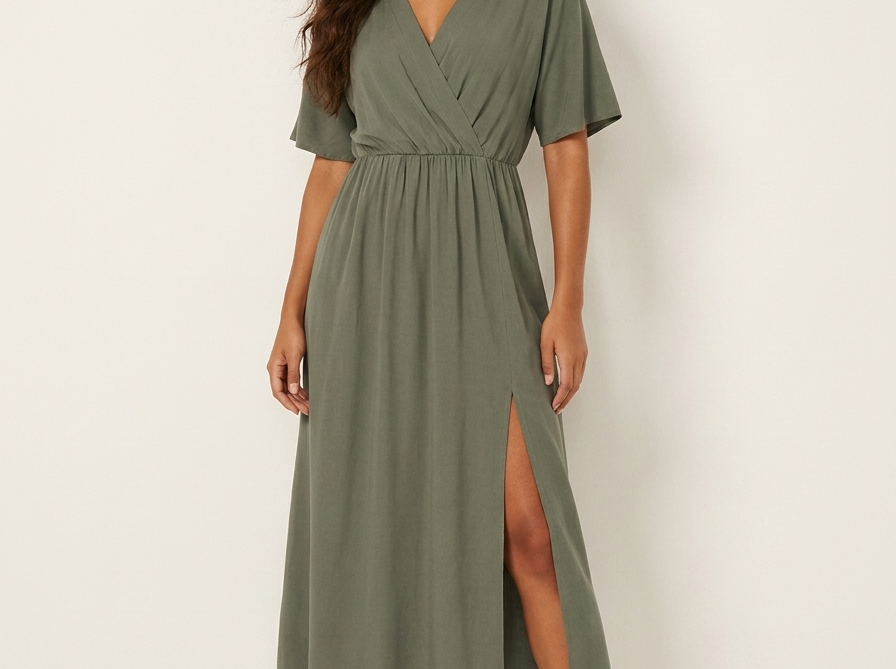 Maxi Dress | Elegant Wrap V-Neck Long Dress for Women 3