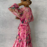 Maxi Dress | Floral Long Dress for Summer | Elegant Pleated Design 2
