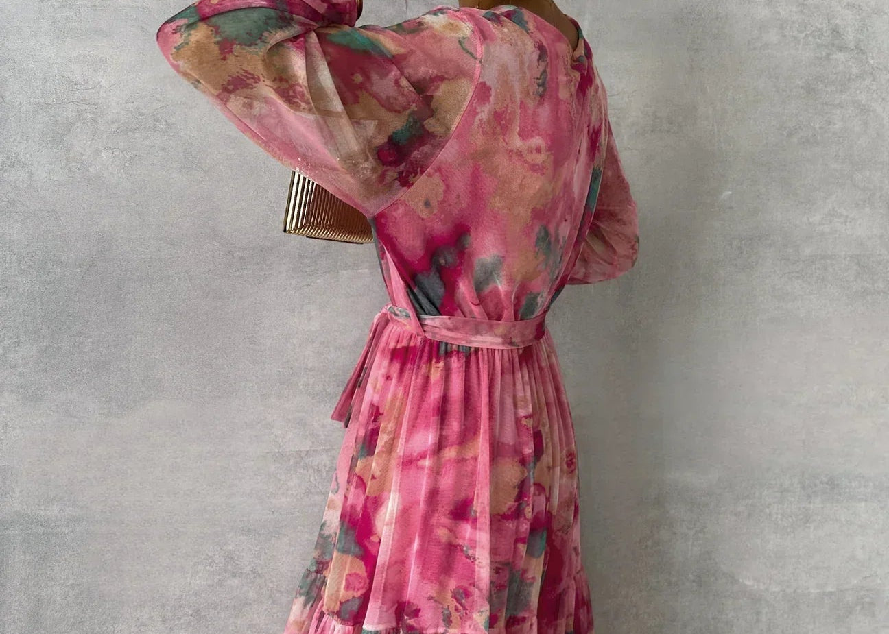 Maxi Dress | Floral Long Dress for Summer | Elegant Pleated Design 2