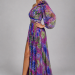 Maxi Dress | Floral One Shoulder Spring Dress | Elegant Flowing Silhouette 2