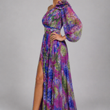 Maxi Dress | Floral One Shoulder Spring Dress | Elegant Flowing Silhouette 2