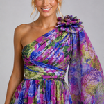 Maxi Dress | Floral One Shoulder Spring Dress | Elegant Flowing Silhouette 3